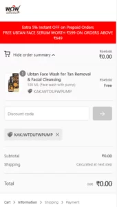 Wow Ubtan Face Wash Free